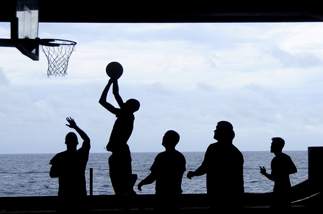 people play basketball